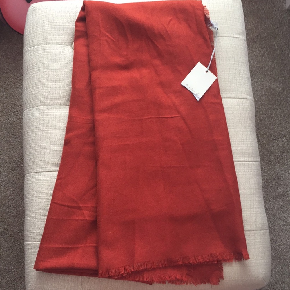 Orange blanket scarf 🧣